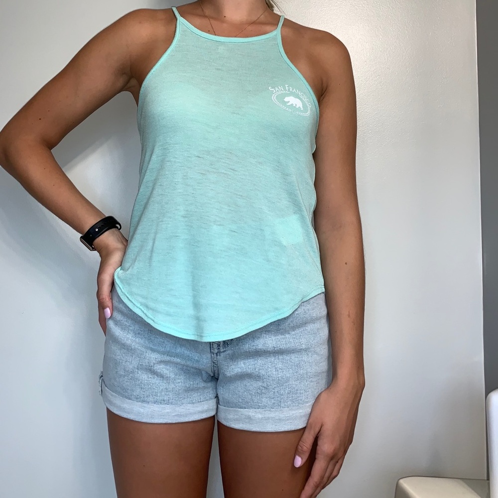 Mint green tank - size s